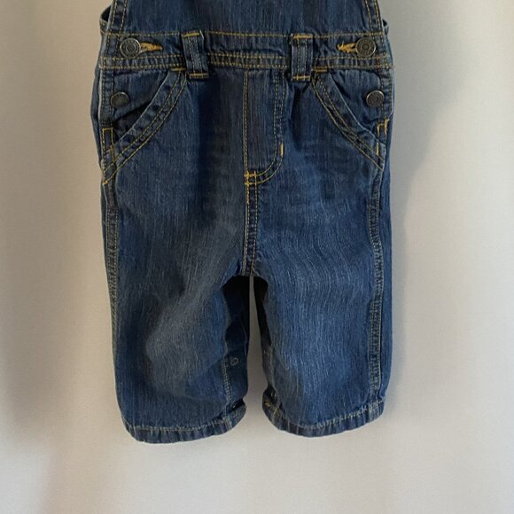Old Navy Denim Jeans Overalls size 6-12 Months - Picture 2 of 6
